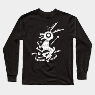 Garden Hare white print Long Sleeve T-Shirt